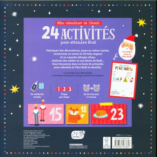 Mon calendrier de l'Avent : 24 activités amusantes pour attendre Noël Cahiers de jeux OLF