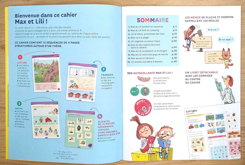 3ème Harmos - Cahier de vacances de Max et Lili Cahiers de vacances La family shop   