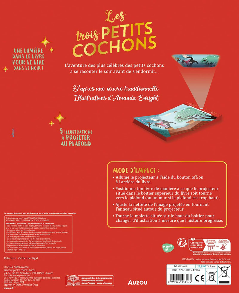 Les trois petits cochons - livre projecteur Livres OLF   