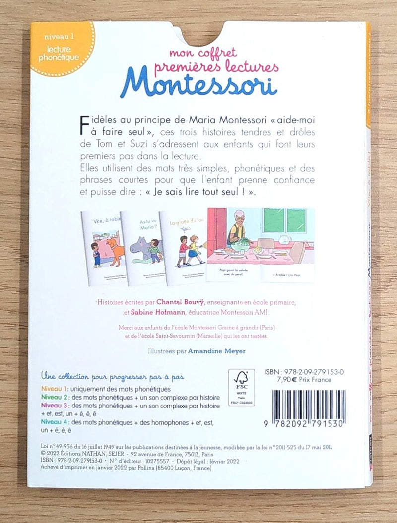 Mon coffret premières lectures Montessori N1: A table ! Montessori & Steiner La family shop   