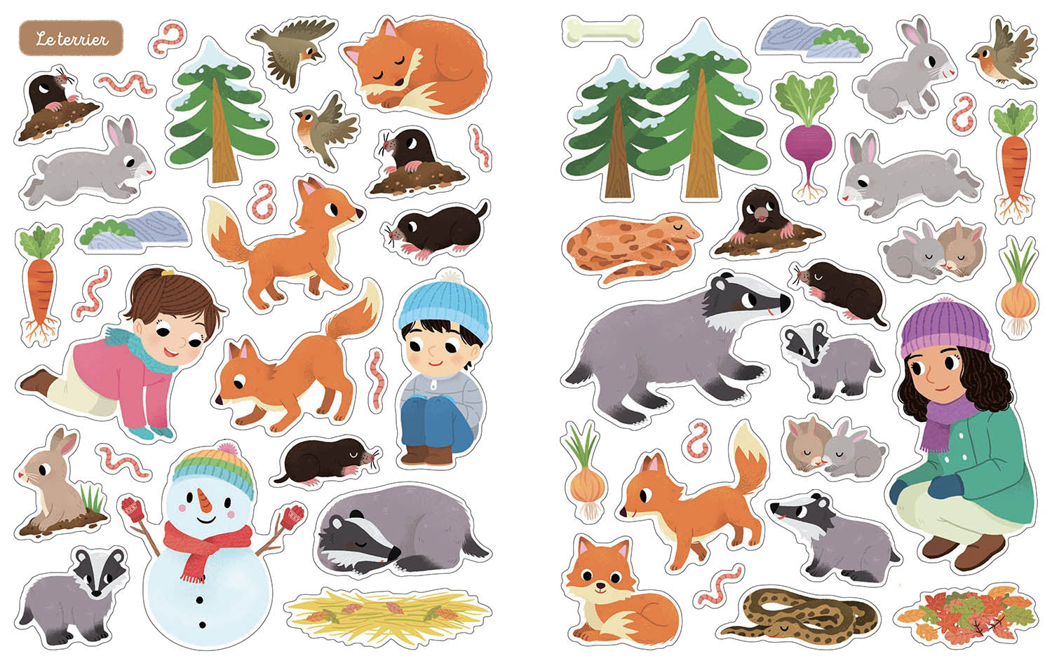 500 autocollants : En hiver
