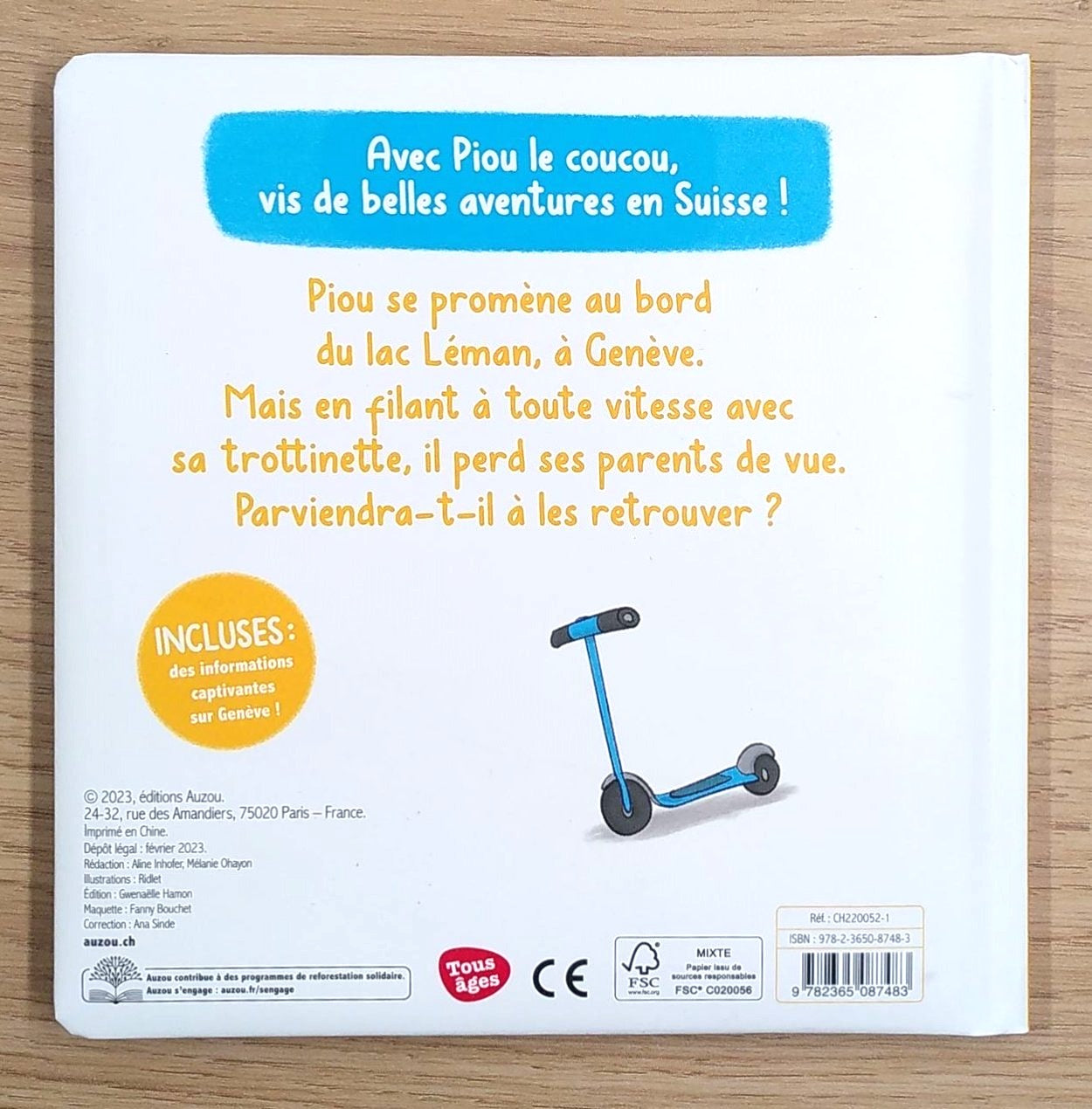 Piou le coucou à Genève - Dès 18 mois Livres La family shop   