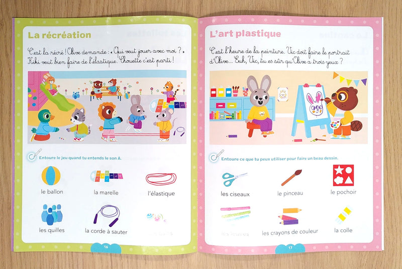 Cahier de jeux - Ma journée à la maternelle - Cahier effaçable - 4 ans Cahiers de jeux La family shop   