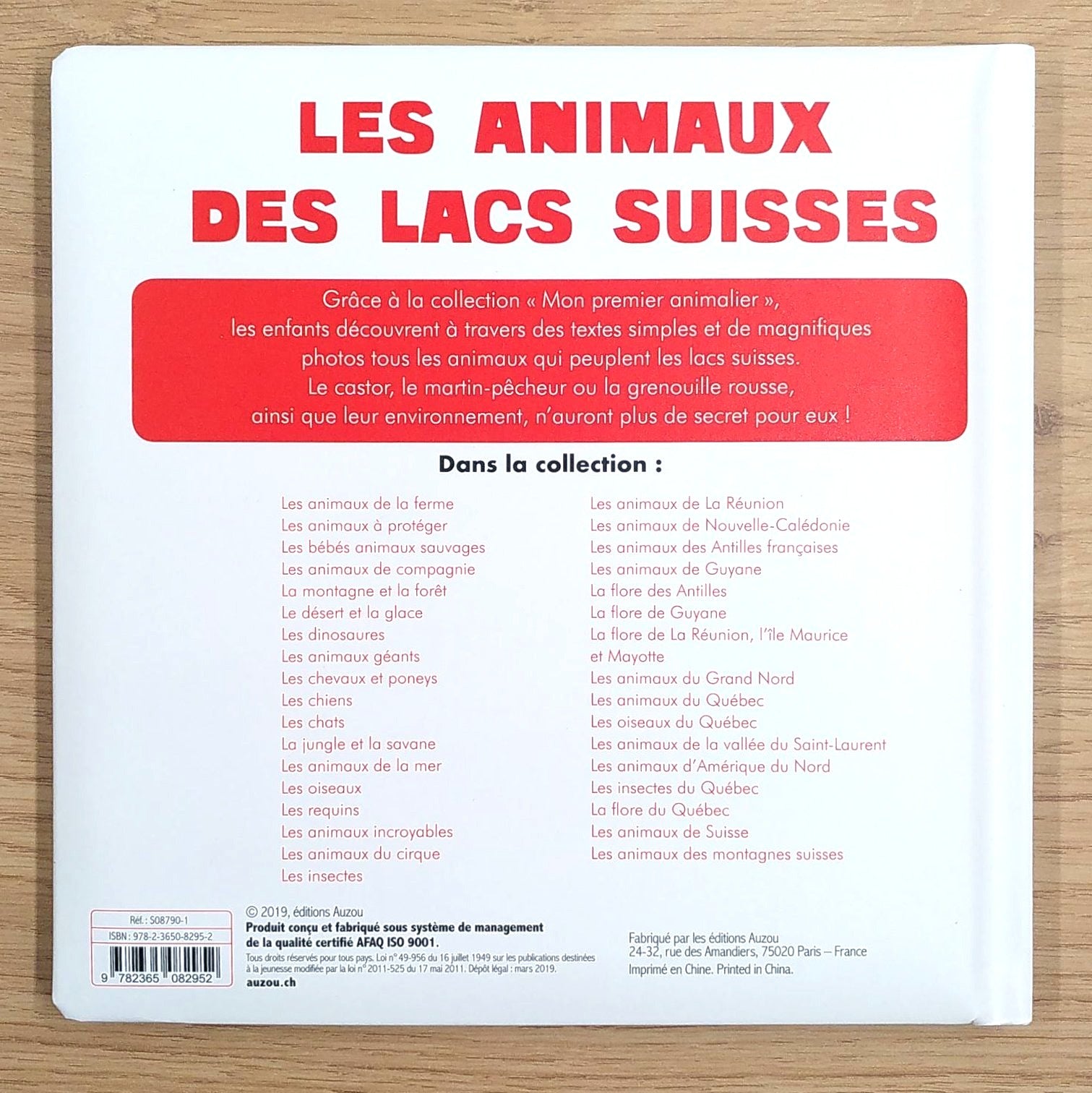 Animaux des lacs suisses Livres La family shop   