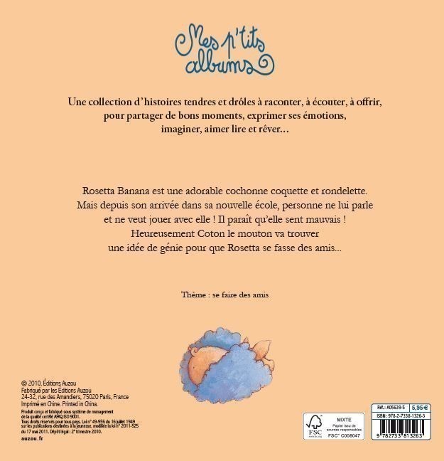 Rosetta banana n'est pas cracra. Livre enfant sur l'estime de soi Livres OLF   