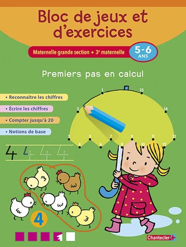 Premiers pas en calcul (5-6 ans) Cahiers de jeux La family shop   