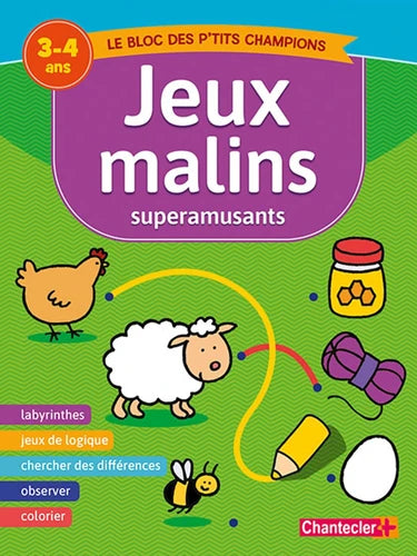 Jeux malins superamusants - 3-4 ans Cahiers de jeux La family shop   