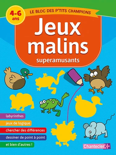Jeux malins superamusants - 4-6 ans Cahiers de jeux La family shop   