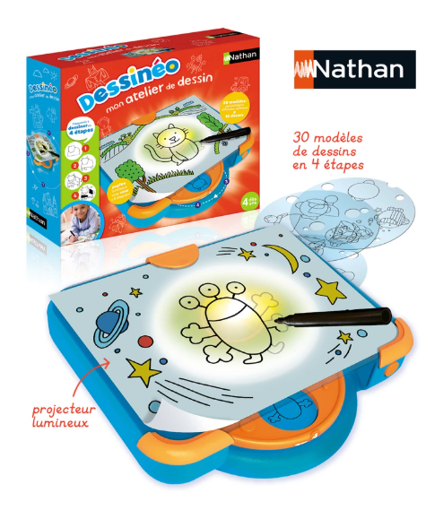 Débuter le dessin dès 4 ans : Atelier lumineux Nathan Dessinéo