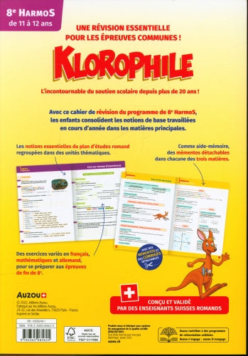 8ème Harmos - Klorophile - Prêt pour les épreuves communes ! Nouvelle Edition ! Appuis scolaires La family shop