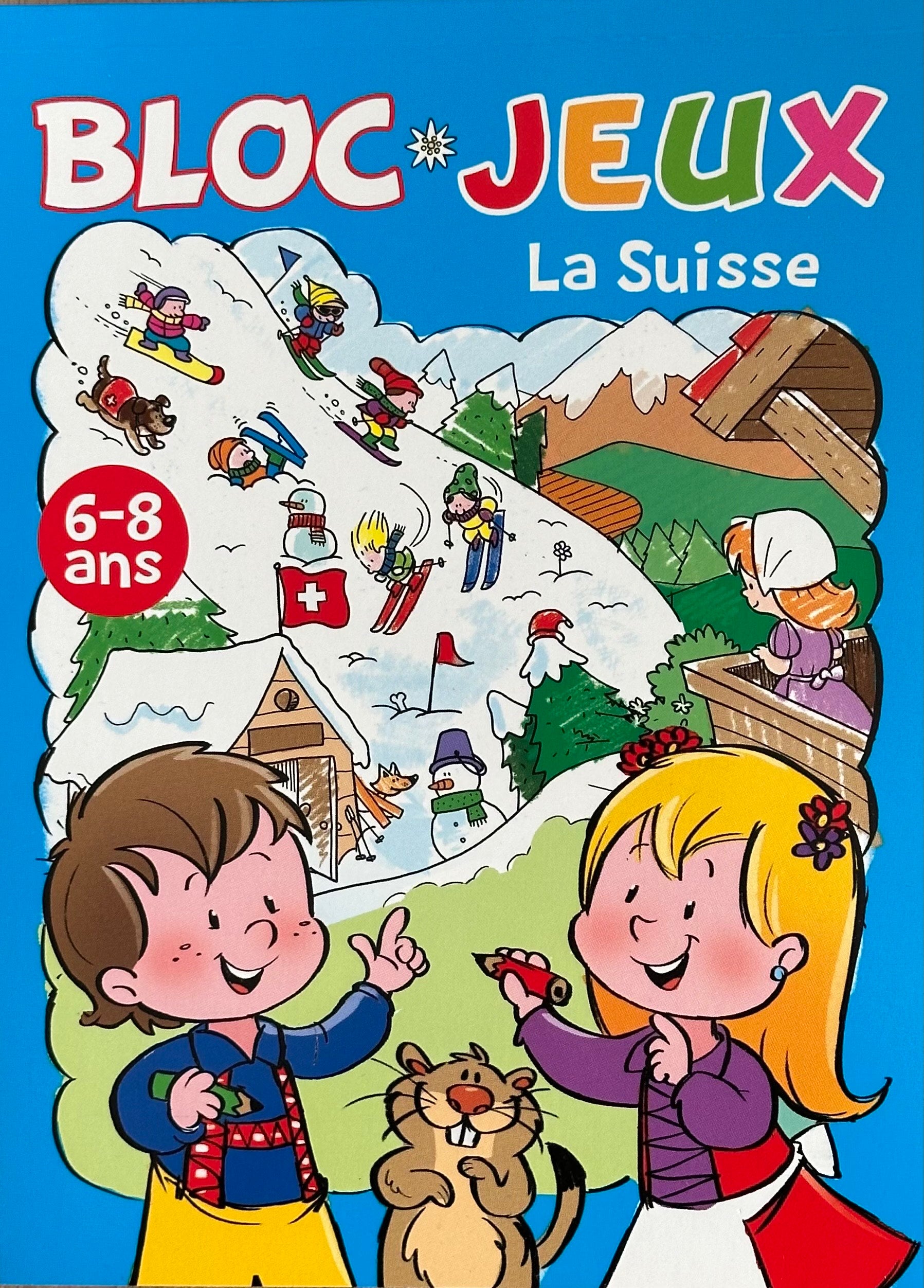 Bloc jeux: la Suisse - 6-8 ans Cahiers de jeux Servidis   