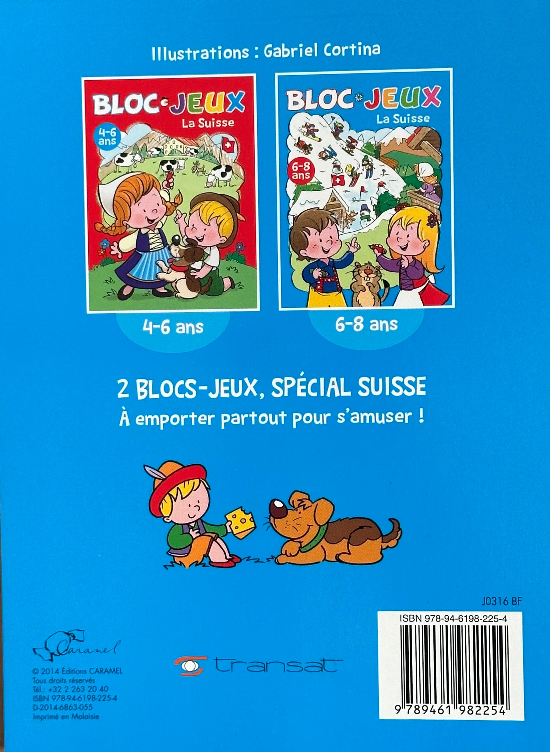 Bloc jeux: la Suisse - 6-8 ans Cahiers de jeux Servidis   