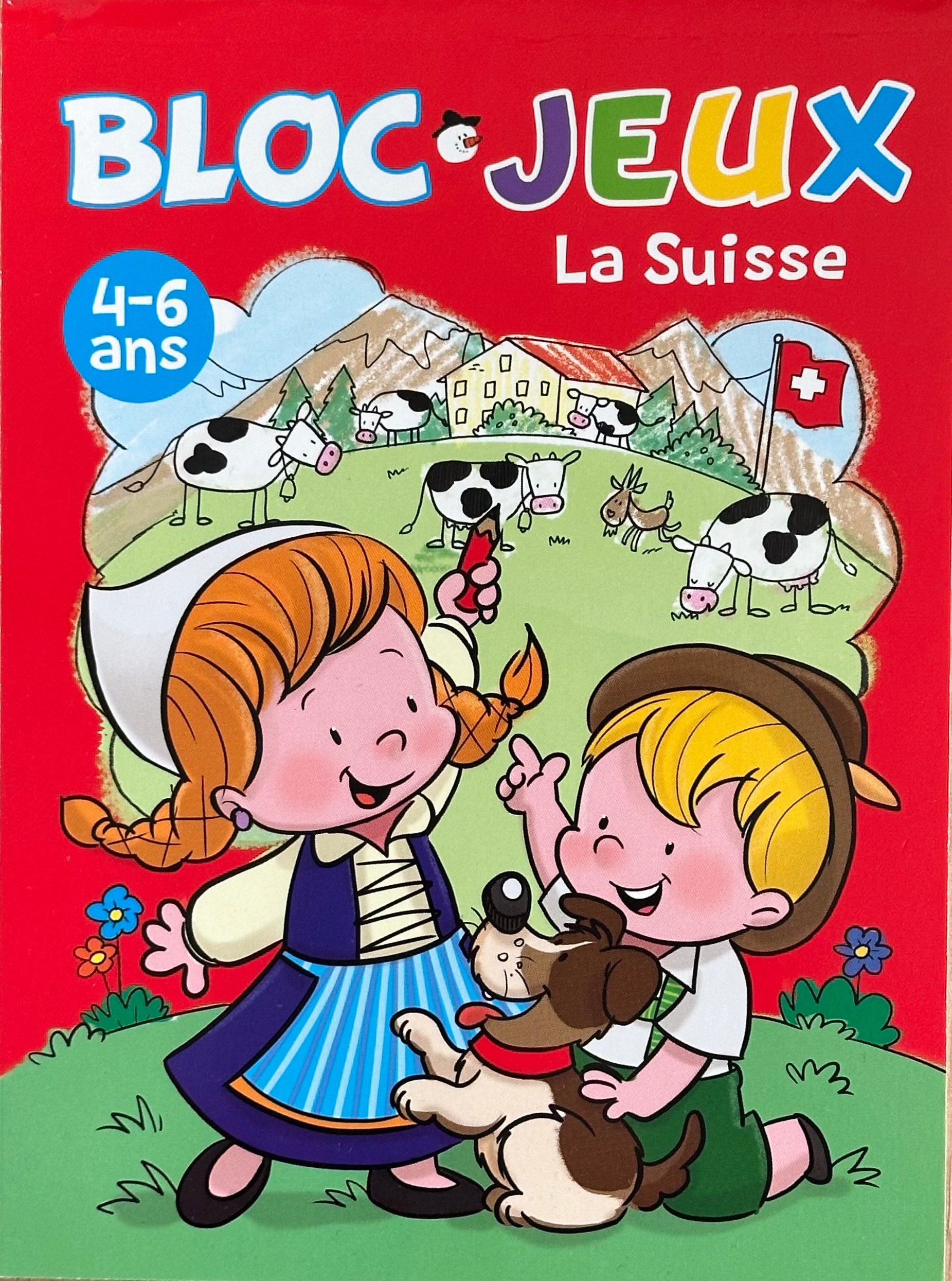 Bloc jeux: la Suisse - 4-6 ans Cahiers de jeux Servidis   