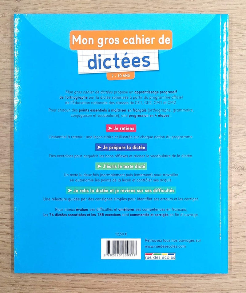 Mon gros cahier de dictées - dès 7 ans Appuis scolaires La Family Shop   