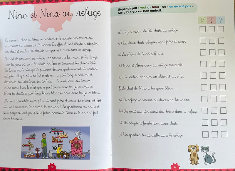 3ème HarmoS - Français et Compréhension de textes - 6-7 ans Appuis scolaires La family shop   