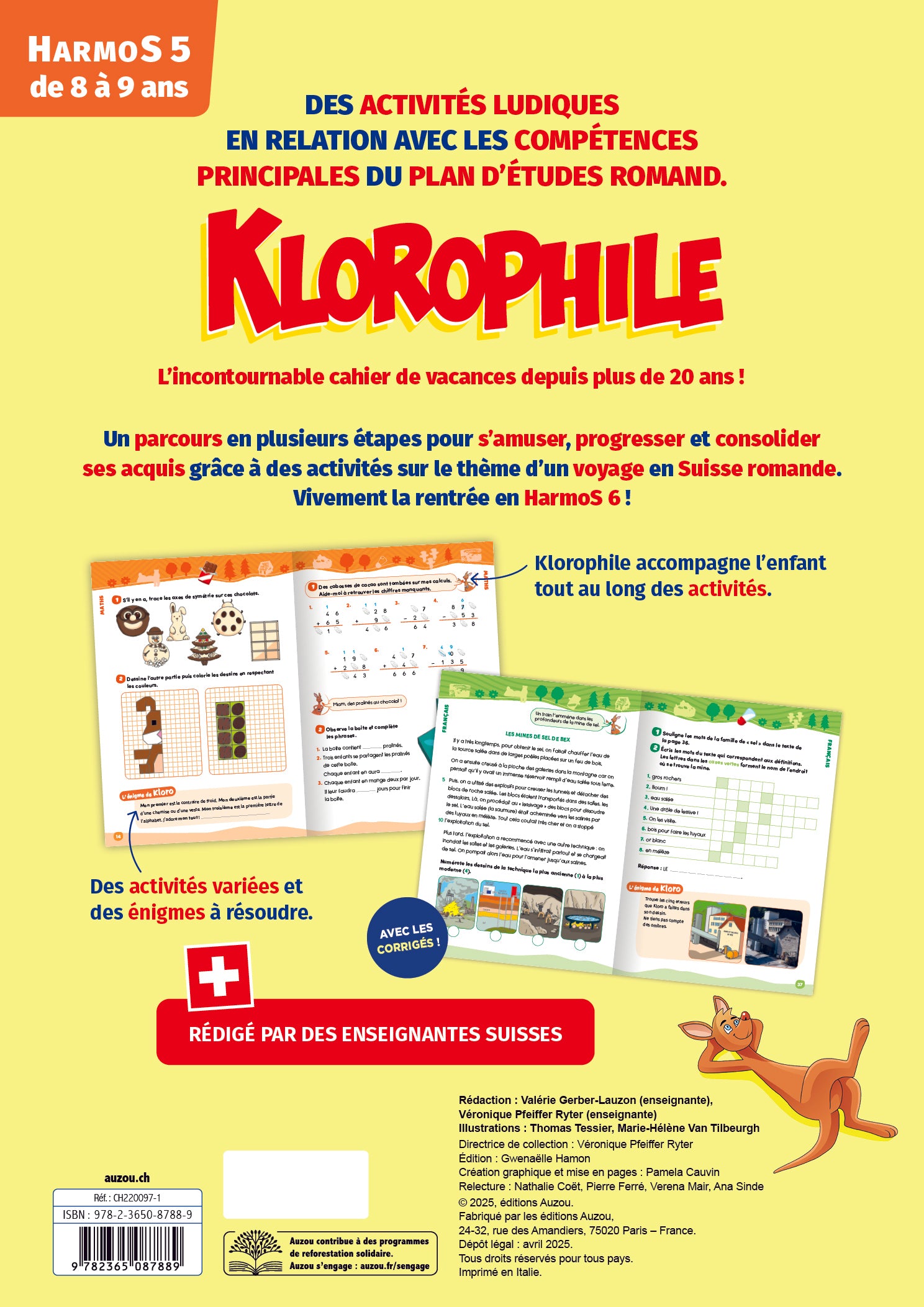 15 jours en vacances, Klorophile - Maths et Français - 5P. Cahiers de vacances OLF