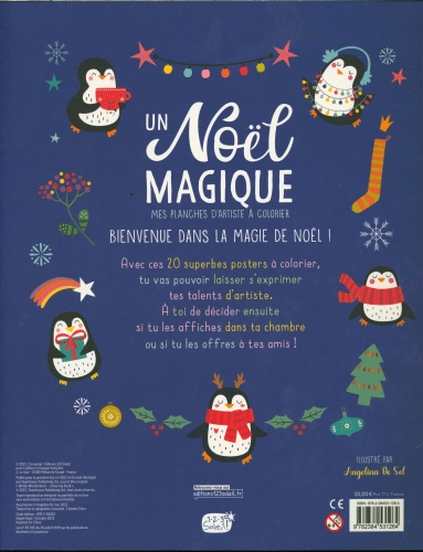 Un Noël magique: mes posters d'artiste à colorier - Dès 5 ans Cahiers de jeux La family shop   