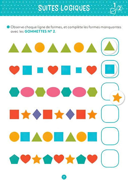 Mon cahier d'activités avec des gommettes - Maths - Apprendre en s'amusant Cahiers de jeux La family shop