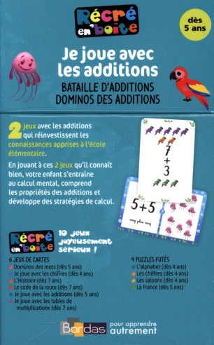 Je joue avec les additions : bataille d'additions, dominos des additions - 2-4P Jeux & loisirs créatifs La family shop   