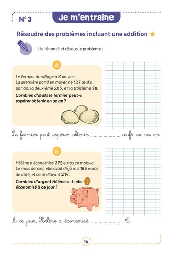 Cahier de calcul mental - Additions posées - Dès 7 ans - (3 - 6e harmos) Appuis scolaires Dilisco - OLF (Attention new Edit en 2025)