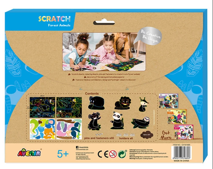 Cartes à gratter. Coffret animaux Jeux & loisirs créatifs Carletto