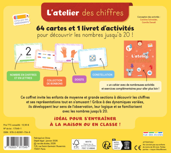 Chiffres - L'Atelier des chiffres - Jeu éducatif - 4 ans