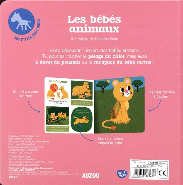 Les bébés animaux à toucher Livres OLF