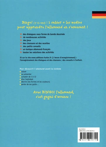 Cahier de jeux - Bingo! J'apprends l'allemand - 1 cahier + des audios - 3ème Cahiers de jeux La family shop   