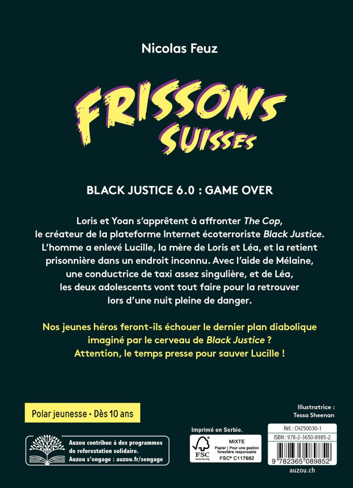 Black Justice 6.0 : Game Over - Polar pour ados - Frissons suisses - Dès 10 ans