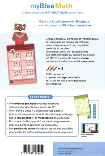 Maths. Exercices avec la pédagogie de Singapour - 4ème primaire - 7 ans Montessori & Steiner OLF