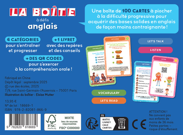 Défis Anglais - Jeu éducatif anglais - 6 et 7e harmos - 9-11 ans