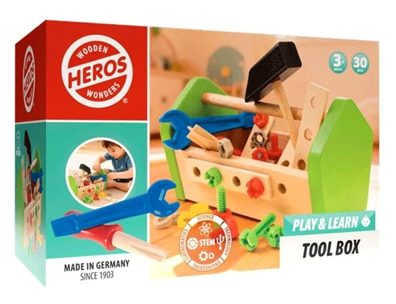 Kit d’outils en bois 30 pièces – Jouet éducatif
