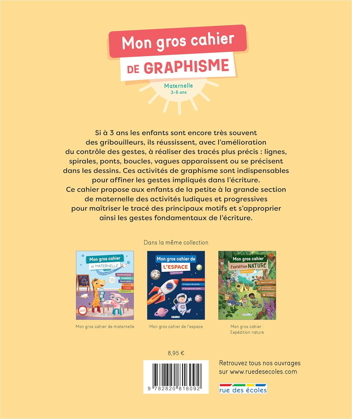 Mon gros cahier de graphisme - dès 3 ans Cahiers de jeux La Family Shop