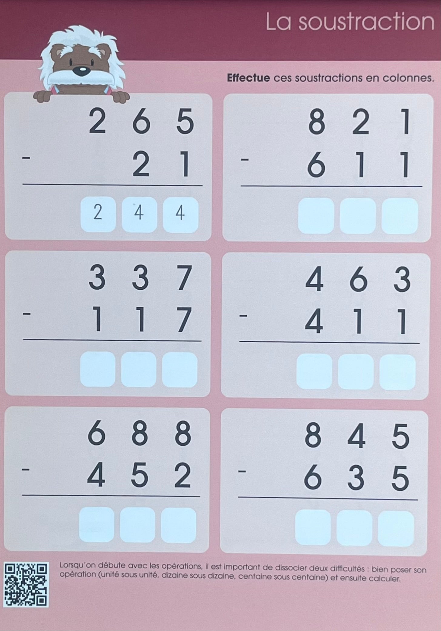 Maths. Exercices avec la pédagogie de Singapour - 4ème primaire - 7 ans Montessori & Steiner OLF