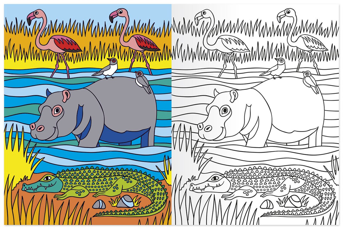 Mes grands coloriages - Les animaux sauvages