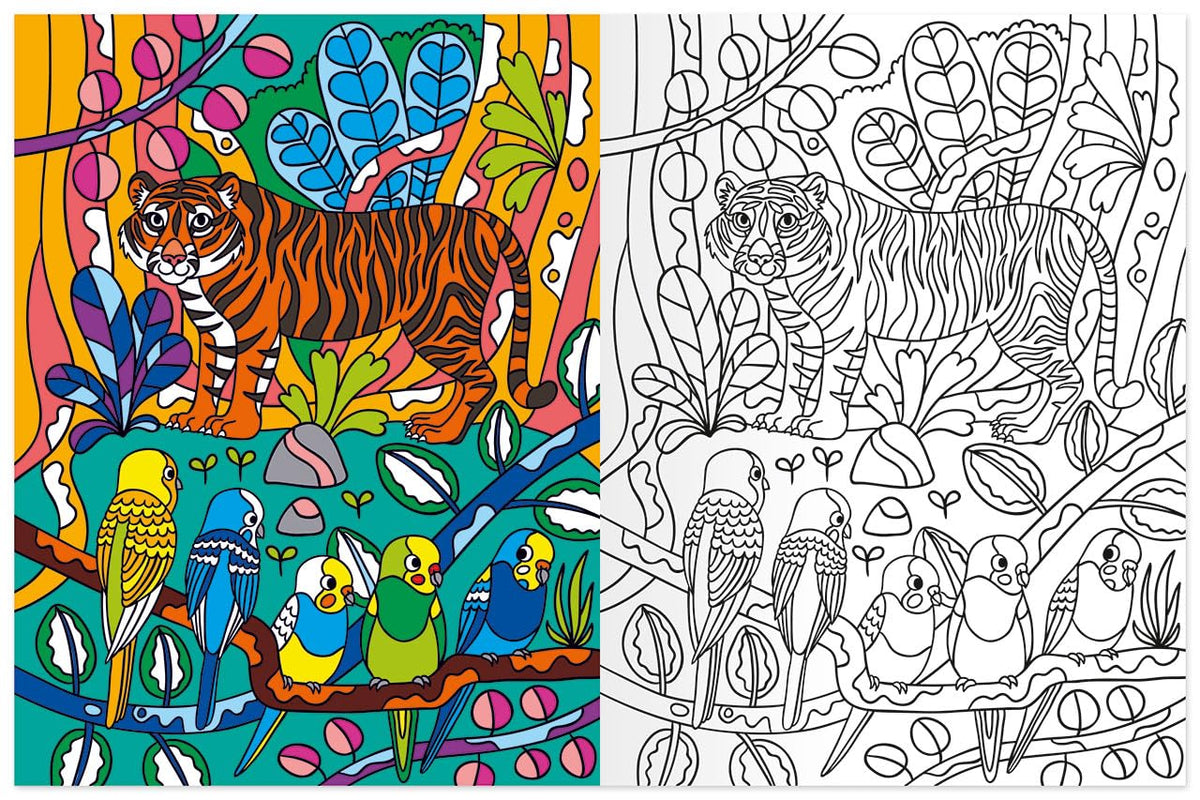 Mes grands coloriages - Les animaux sauvages