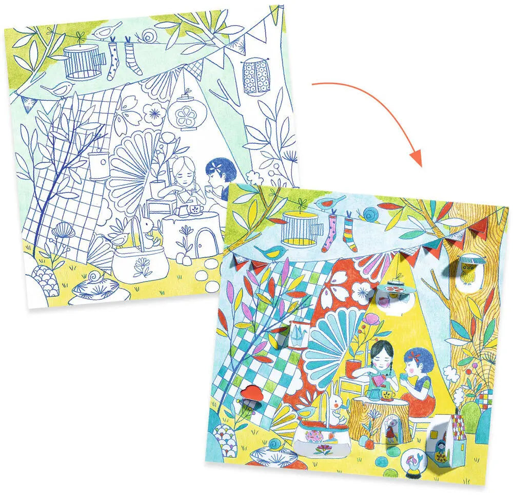 Coloriages surprises - Les Cabanes De Nina Jeux & loisirs créatifs Carletto