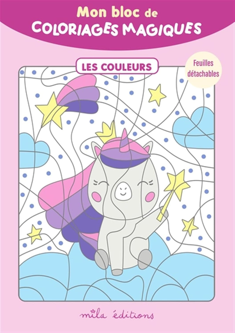 Mon bloc de coloriages magiques - Les couleurs Cahiers de jeux Dilisco - OLF   