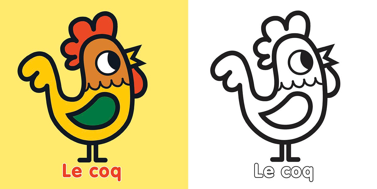 Mes coloriages sans dépasser - Ferme - dès 1 an