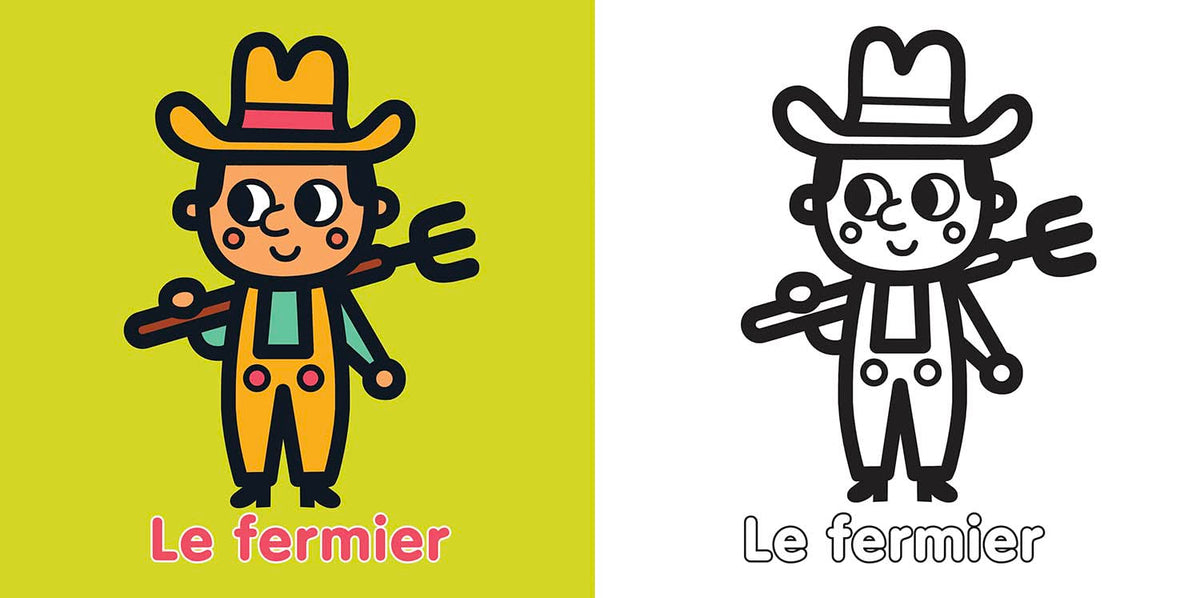 Mes coloriages sans dépasser - Ferme - dès 1 an
