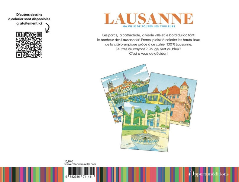 Lausanne . ma ville de toutes les couleurs - coloriage