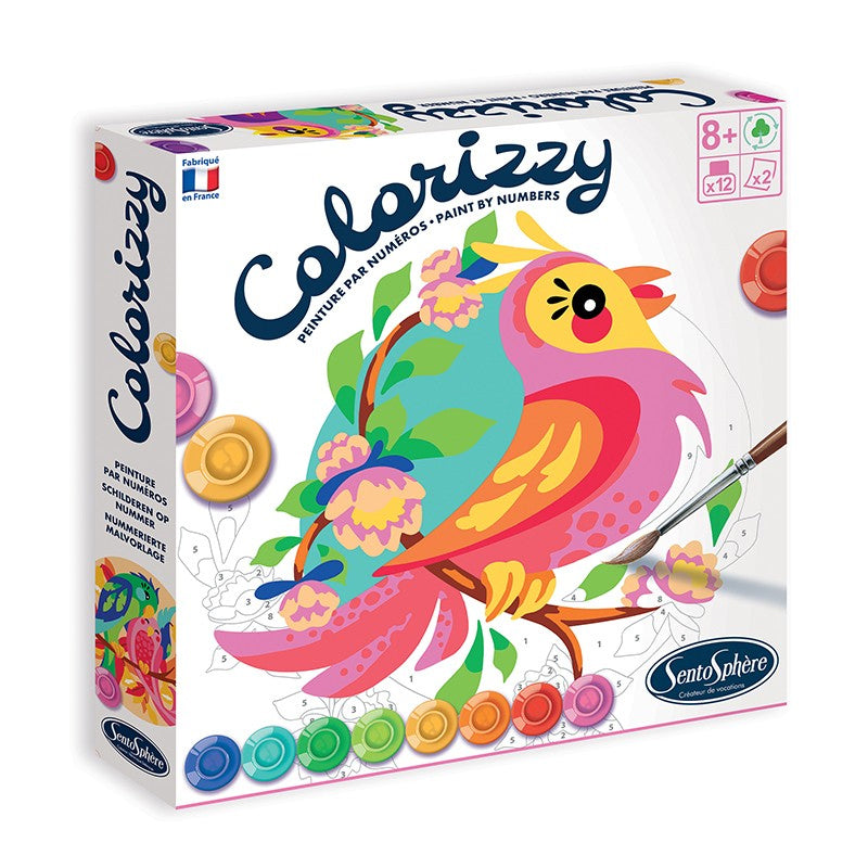 Colorizzy Perruches- atelier de peinture au numéro Jeux & loisirs créatifs Swissgames