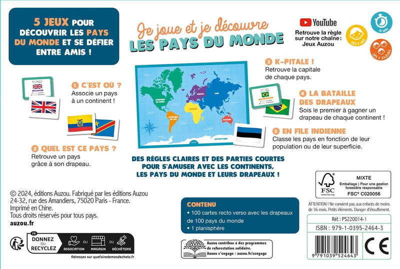 Défis des pays du monde - Jeu éducatif de défi géographique Jeux & loisirs créatifs La family shop   