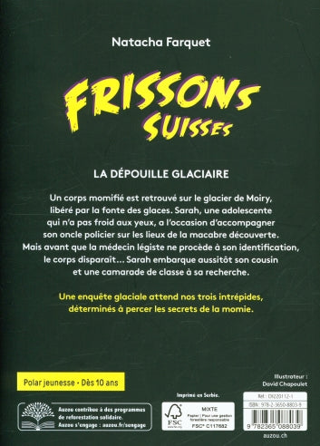 La dépouille glacière - Polar pour ados - Frissons Suisses - Dès 10 ans Livres OLF