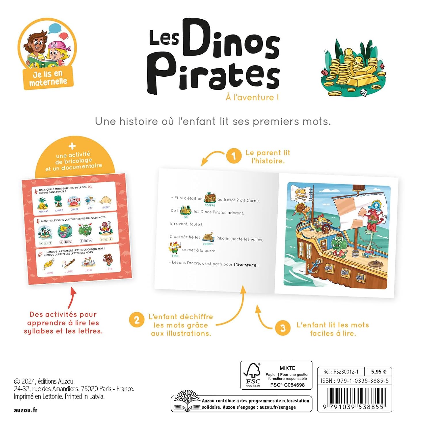 Les dinos pirates : À l'aventure ! Livres OLF   