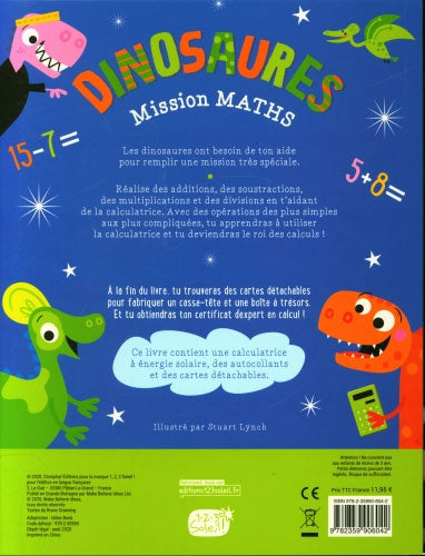 Dinosaures mission maths - Avec une super calculatrice ! Cahiers de jeux OLF   