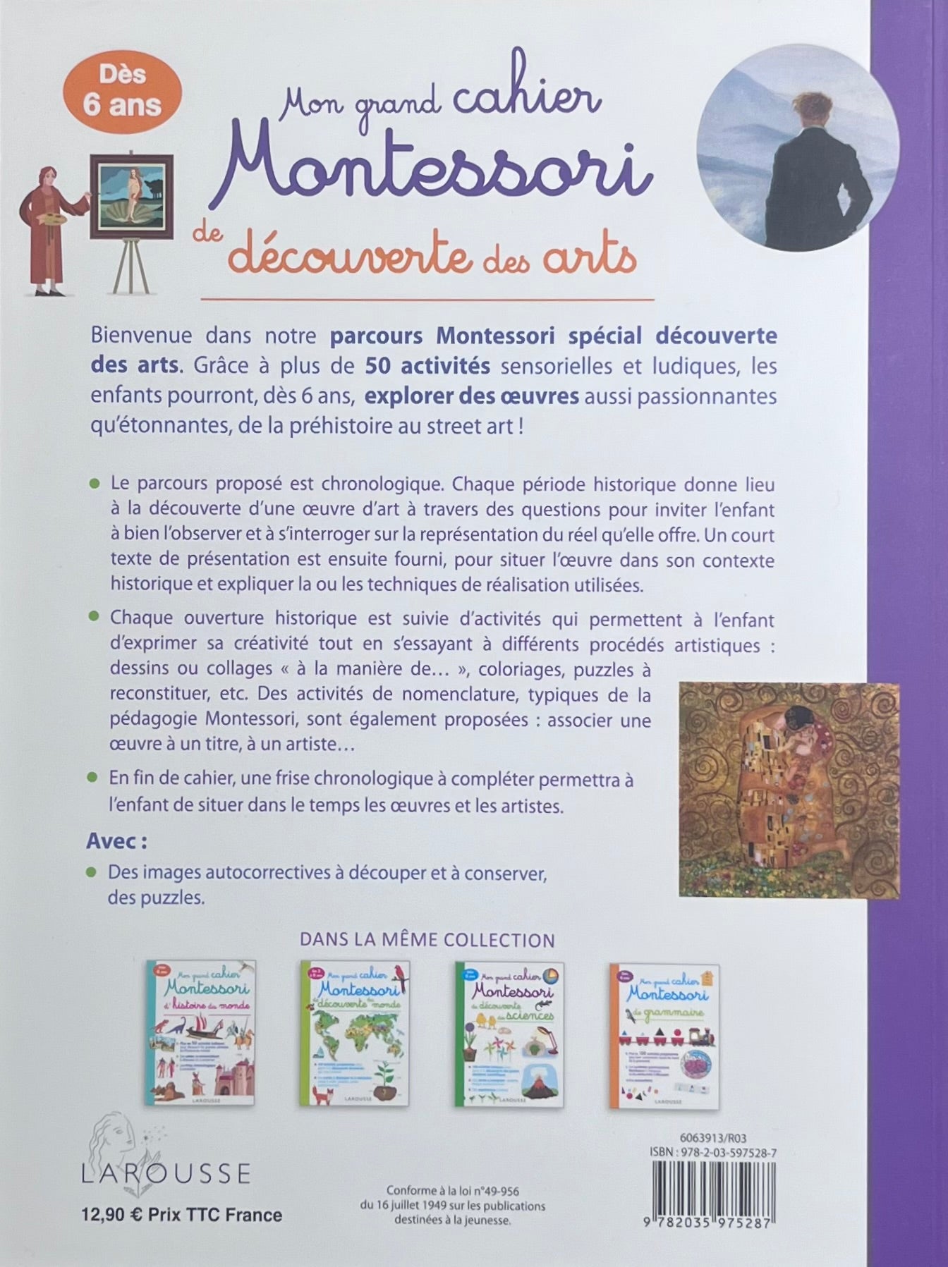 Mon grand cahier Montessori de découverte des arts Montessori & Steiner OLF