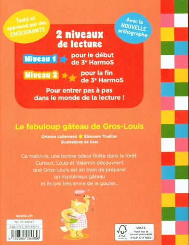 Loup en 3ème harmos :  Le fabuloup gâteau de Gros-Louis Livres La family shop   