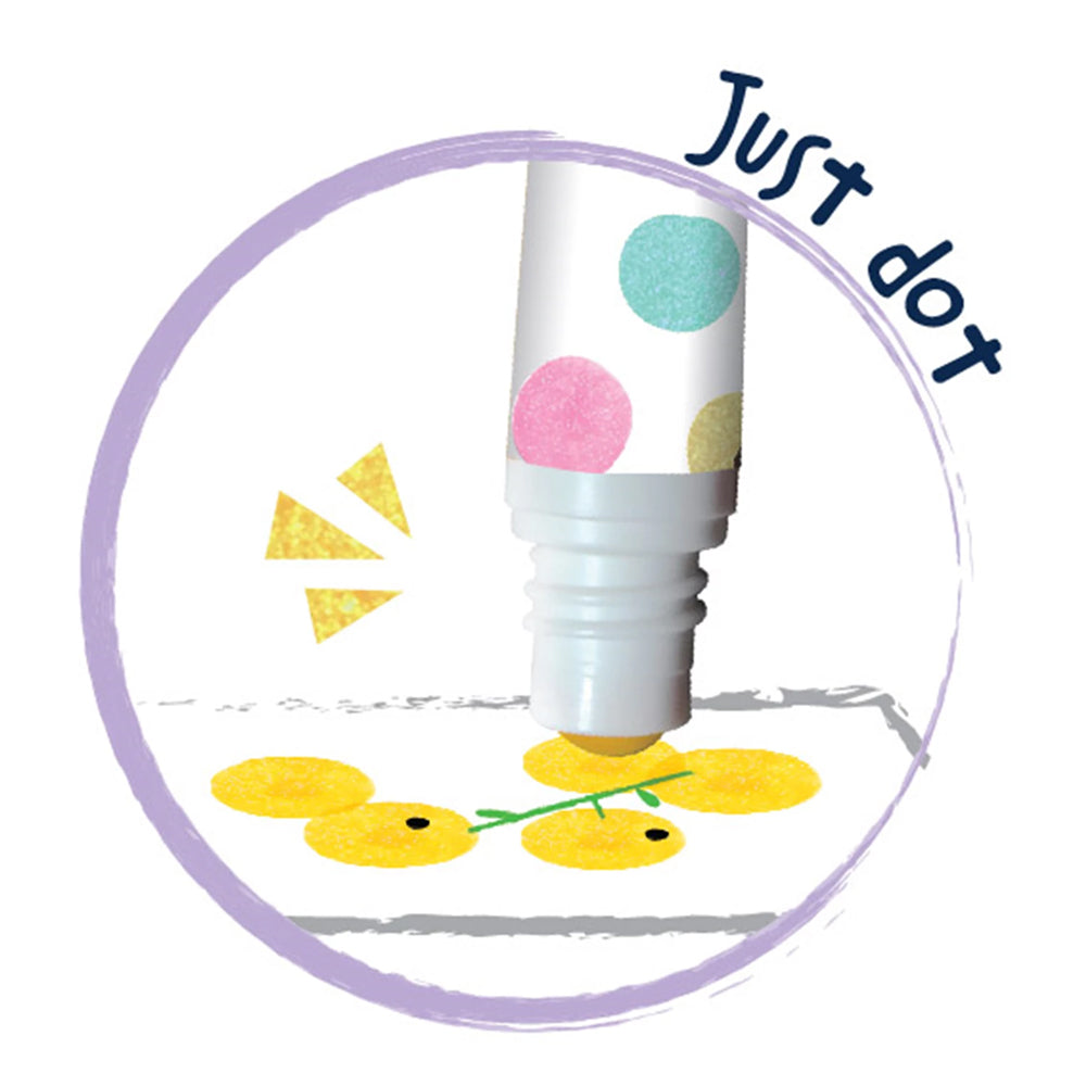 Feutres à pois scintillants