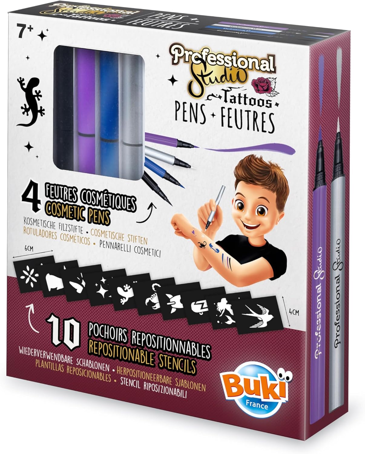 Feutres tattoos - argent